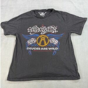 Aerosmith Deuces Are Wild Graphic T-Shirt Black XS Band Tee Las Vegas Residency